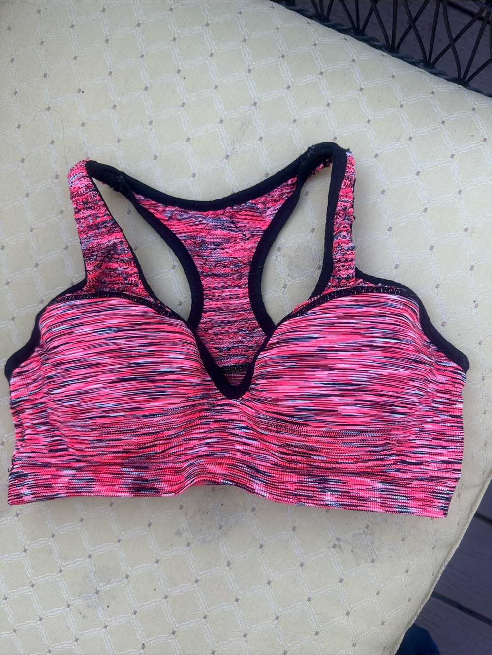 PINK Victoria's Secret Pink Space-Dye Racerback Sports Bra